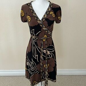 BCBGMaxAzria Wrap Floral Dress